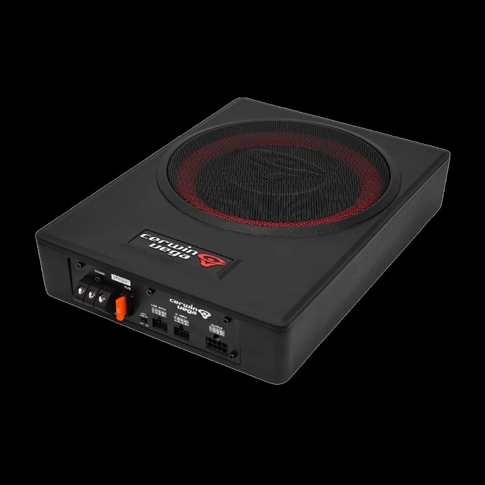 8" POWERED SLIM SUBWOOFER ENCLOSURE WITH 4 CH OUTPUT FOR ADDTIONAL SPEAKERS - VPAS841