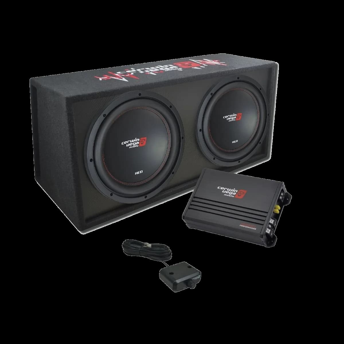 XED Series Dual 12" Vented Enclosure & Amplifier Bass Package - BKX212V