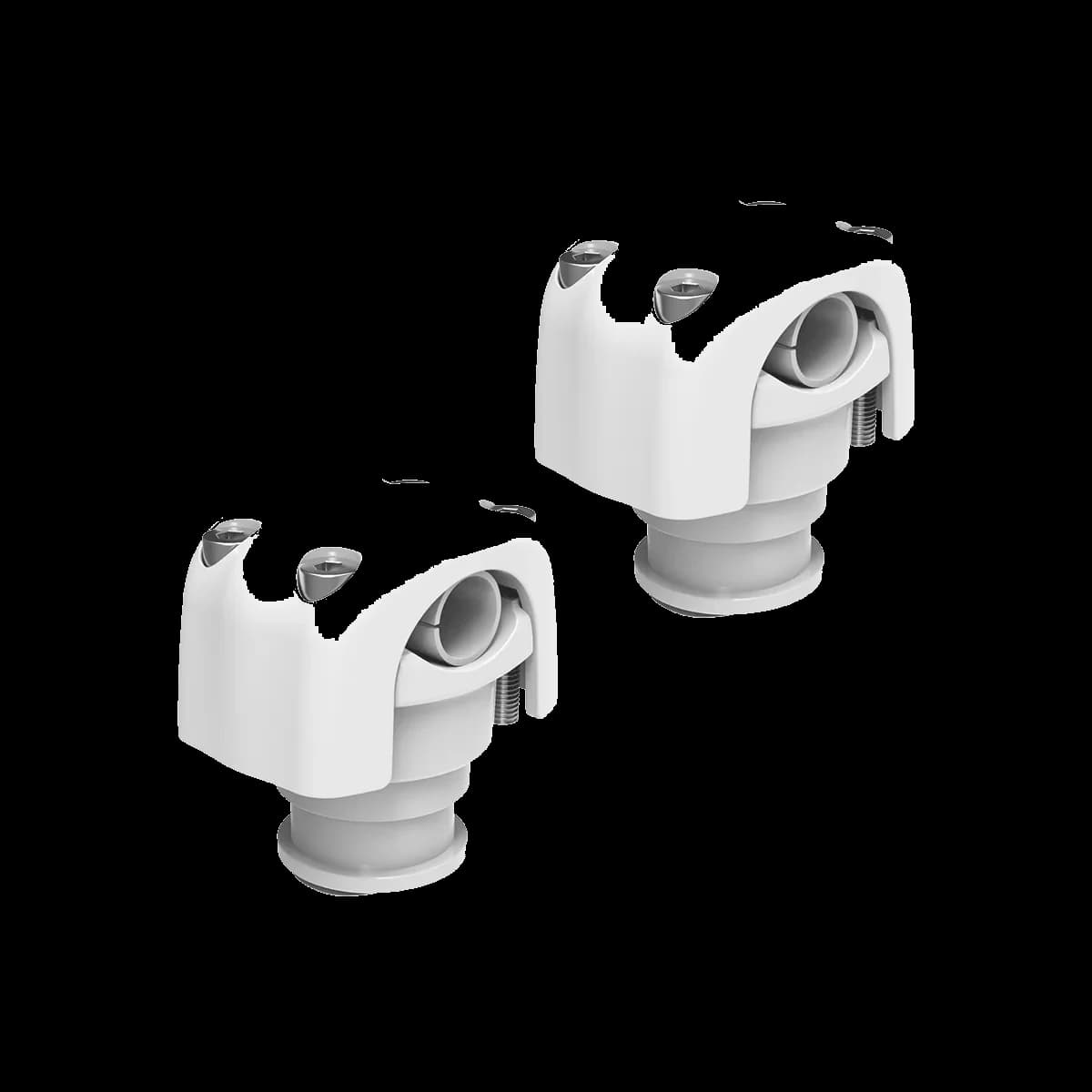 0.75"-1.75" Pod/Canister White Clamps (Pair) - CS75W
