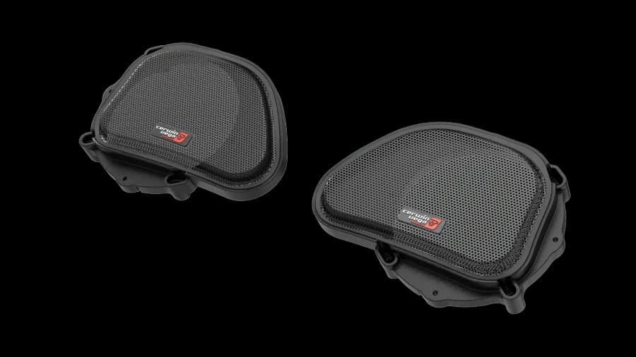 1998-2013 Harley Davidson® Road Glide Upper Fairing Speaker Grills w/Cerwin Vega Logo (Pair) - CDRG13