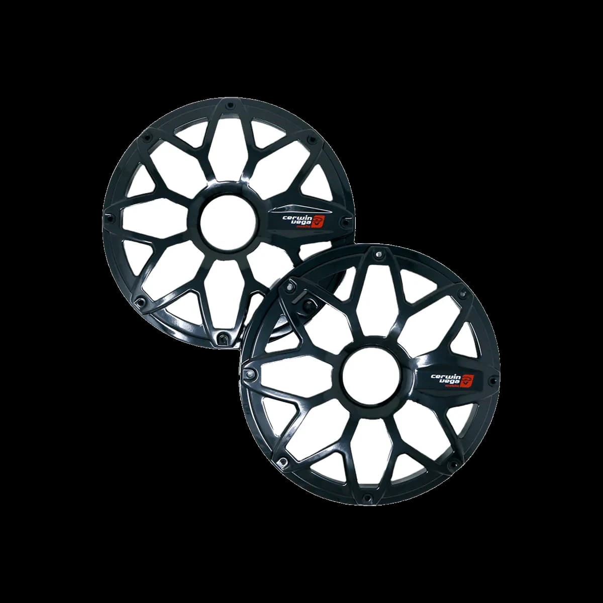 RPM Stroker 8" Flush Mount Speaker Grill, Steel With Powder Coating, Pair (Black) - SM8FBB