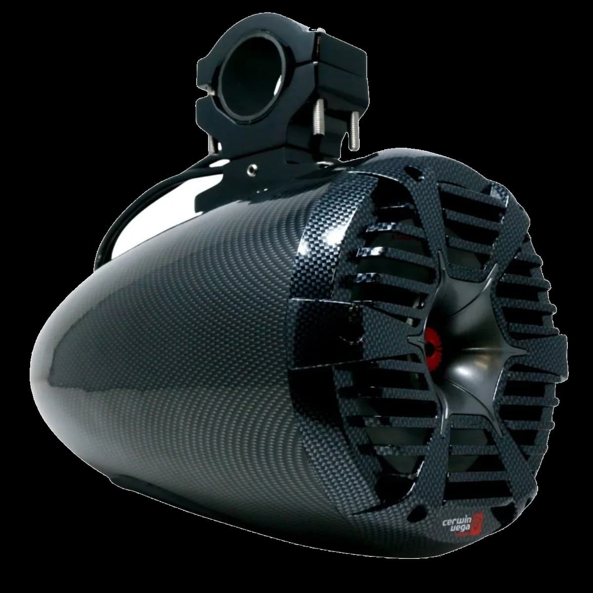 RPM STROKER Single 6.5" or 8" + 1" PRO Marine Tower Kit - Carbon Fiber/Black - 400W MAX / 200W RMS