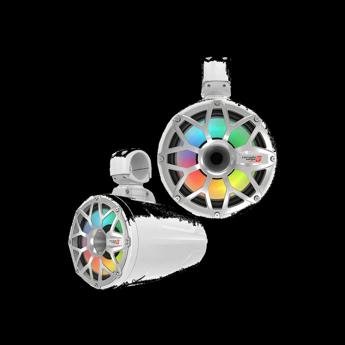 RPM Stroker 2-Way 8" Long Pod Speaker System (Pair) - White - SL8F4W