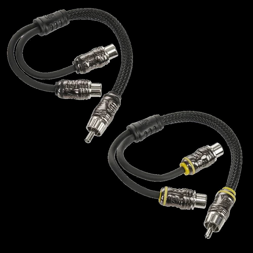 STROKER Series - 1 Male To 2 Female RCA Y Splitter (Pair) - RSY2F