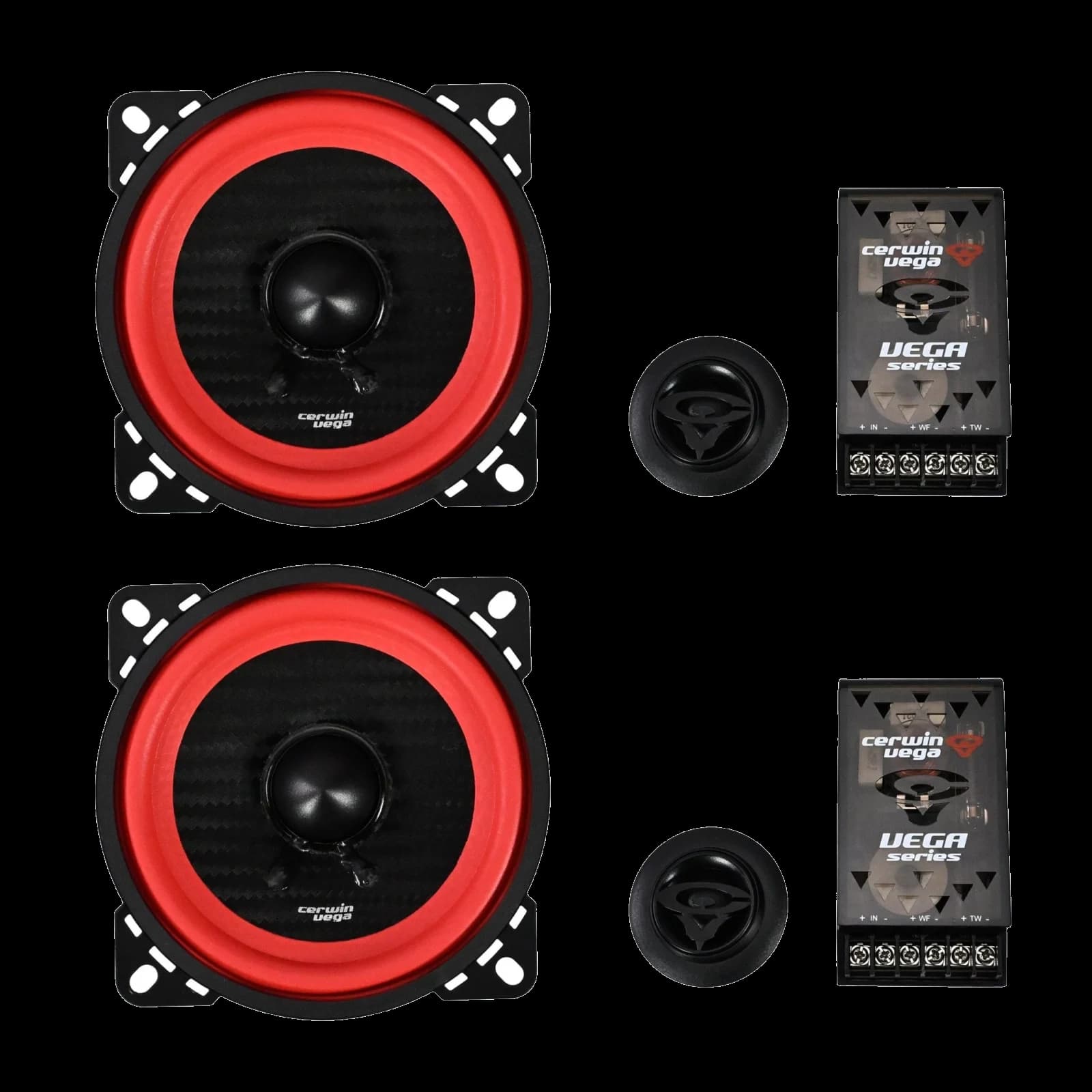 Vega 4" 2-WAY COMPONENT FULL RANGE SPEAKER SYSTEM (4Ω)- V4C
