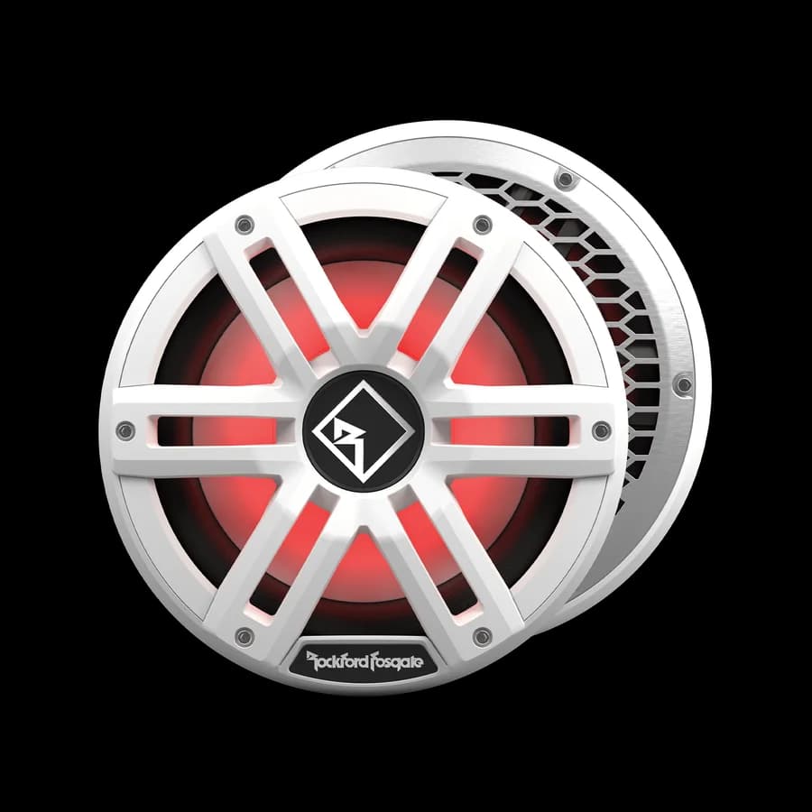 M2 10" DVC 2Ω Color Optix™ Sealed Marine Subwoofer: White Gen-2