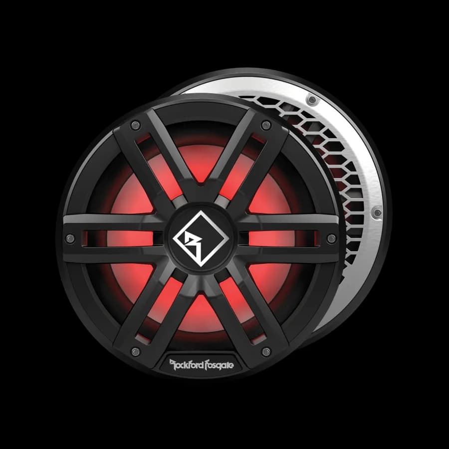 M2 10" DVC 2Ω Color Optix™ Infinite Baffle Marine Subwoofer: Black Gen-2