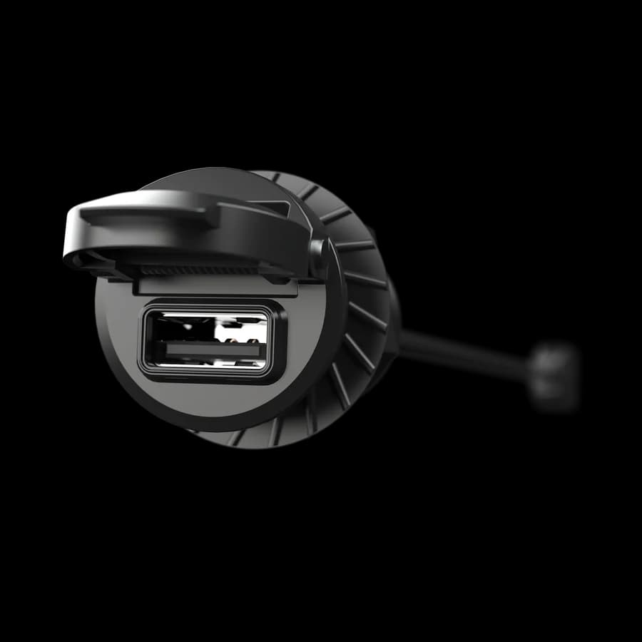 Universal USB Port with Hinged Cover