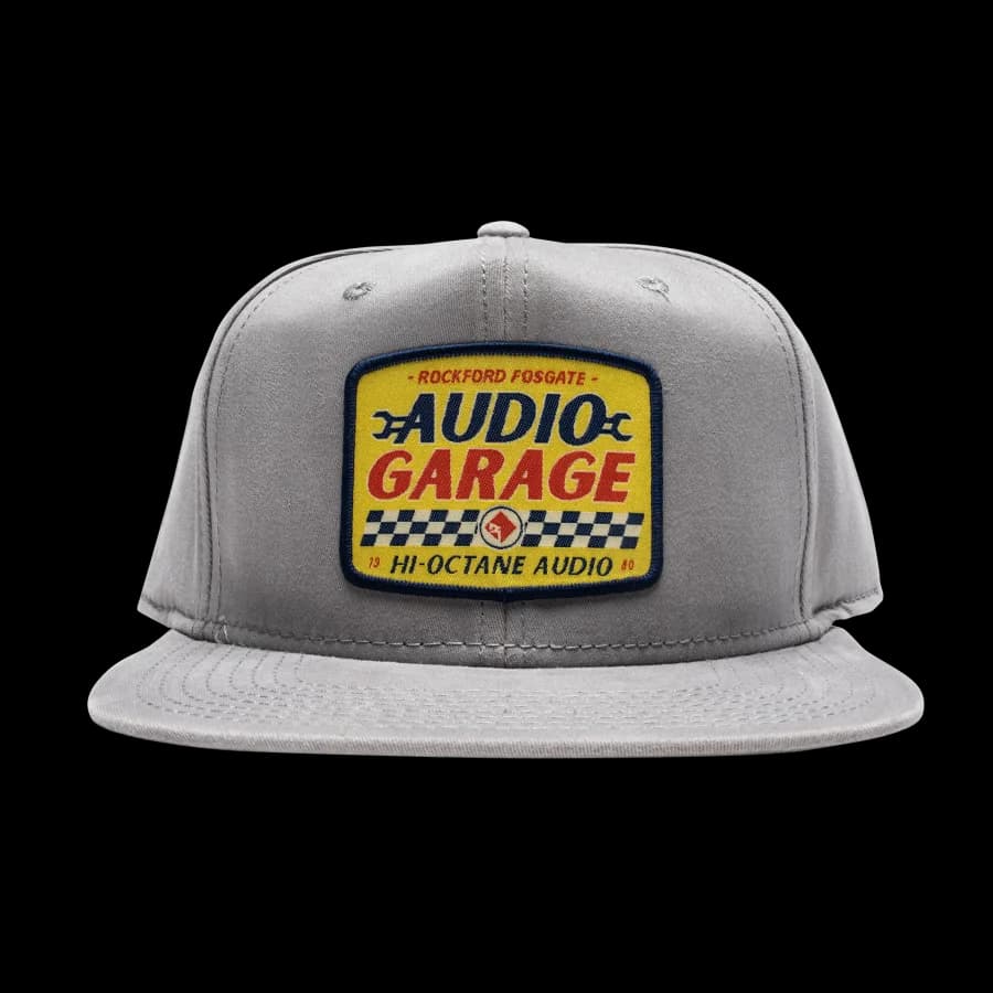Gray Snapback FlexFit Hat w/ Audio Garage Graphic