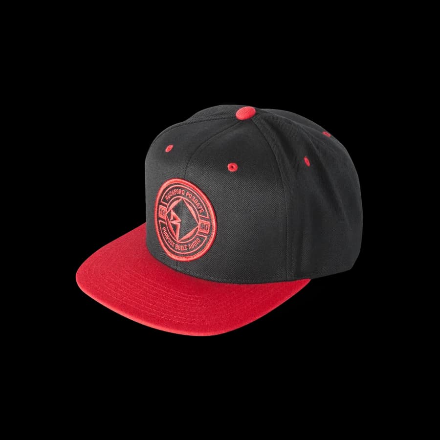 Black Hat w/ Red & Black RF Patch (one size)