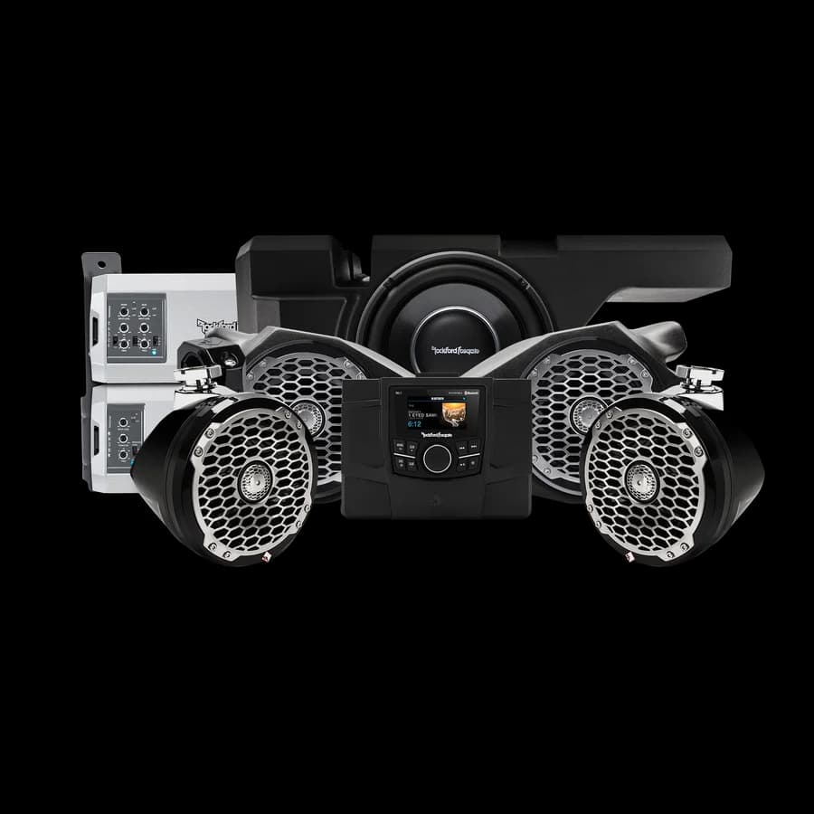 RZR Stage 5: 1,150 Watt stereo, front and rear speaker, and subwoofer kit for 2014-2018 Polaris® RZR® models (Gen-1)
