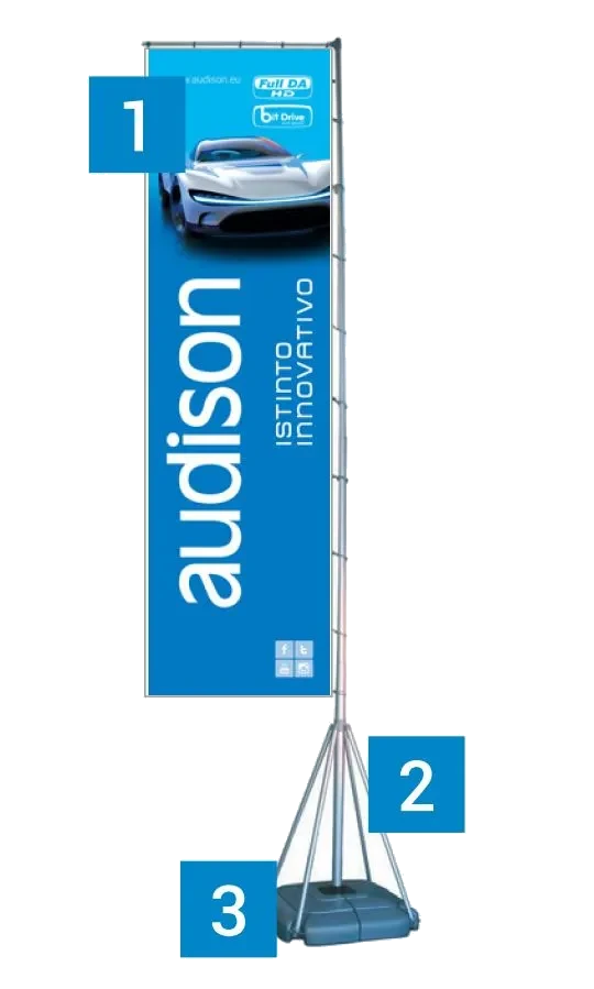 AUDISON BF.2 - AUDISON ISTINTO BANNER FLAG 110X400 Accessory