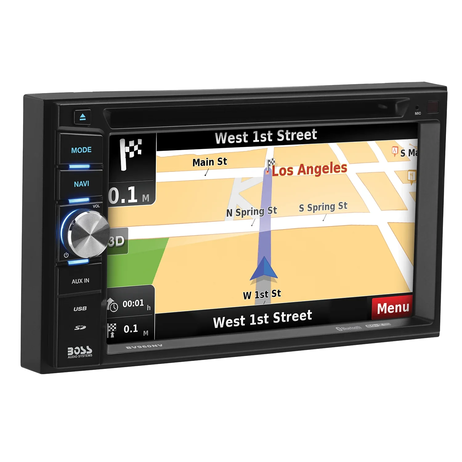 Double-DIN Bluetooth Digital Media Receiver