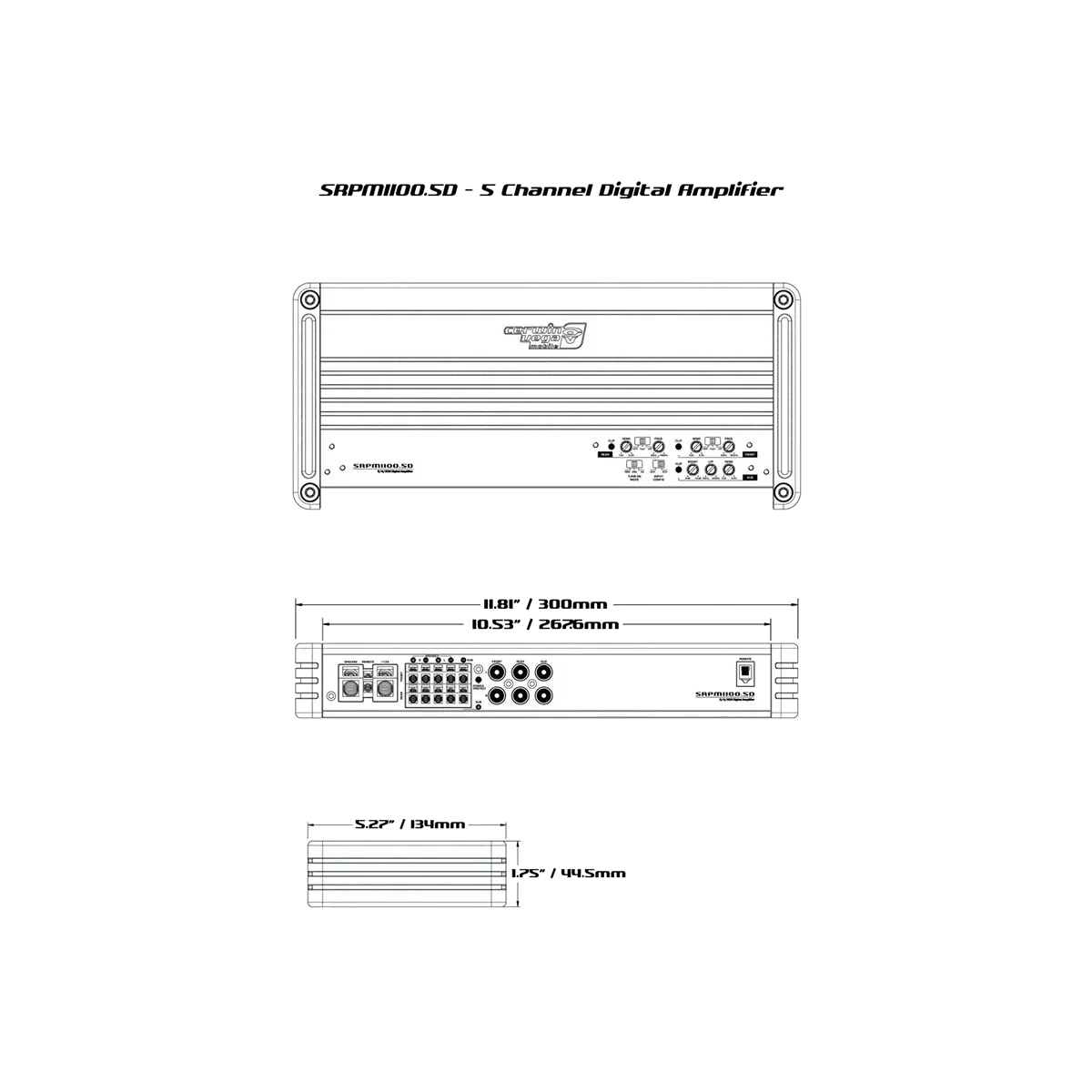 SRPM Stroker 5-Channel Full Range Class-D Amplifier - SRPM1100.5D