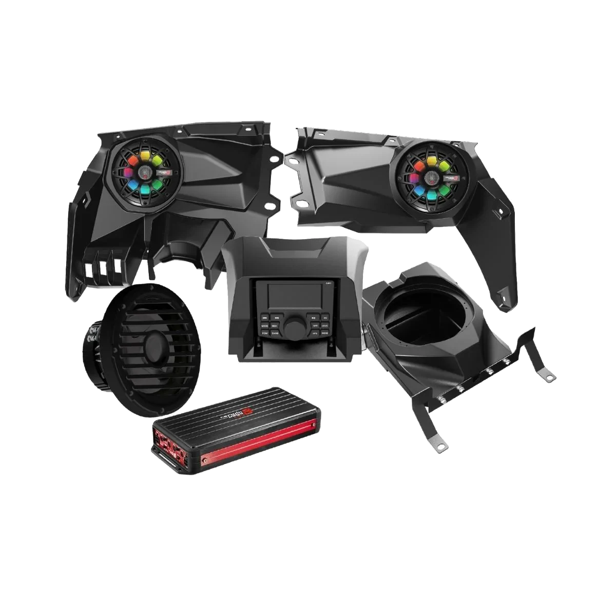 2017+ Can Am Maverick X3/X3 Max Complete Speaker Kit with 4Ch Amplifier - RPMX3KD2