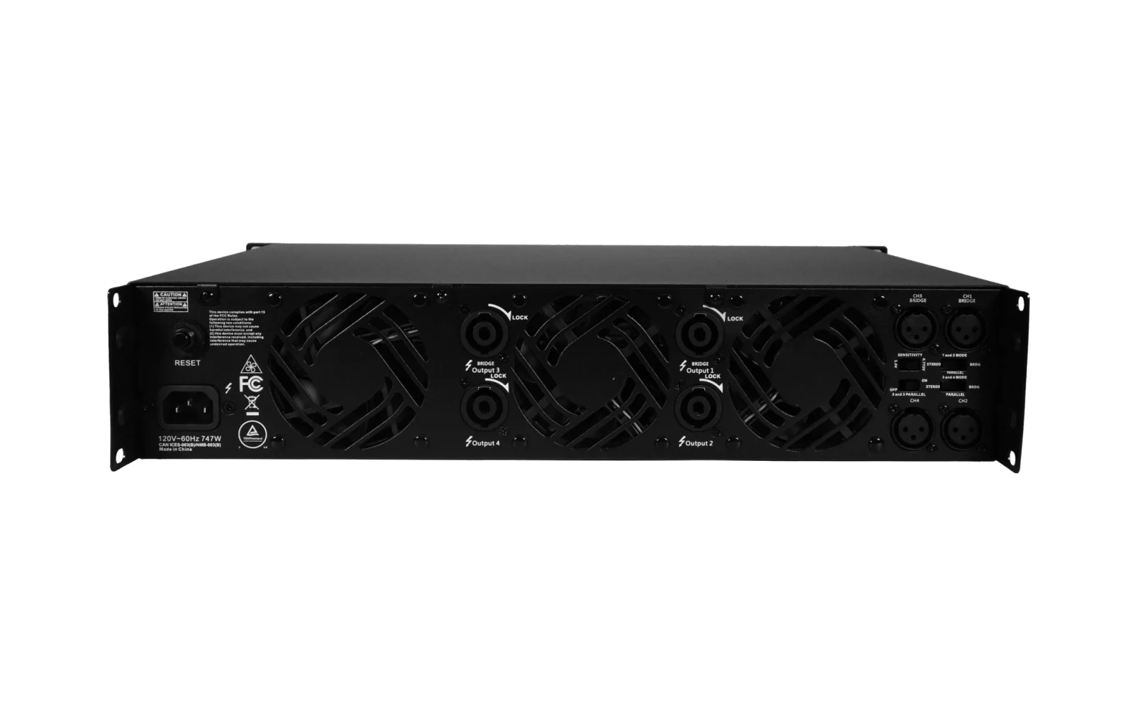 CV4-8H 4-CH Power Audio Amplifier, 1420W