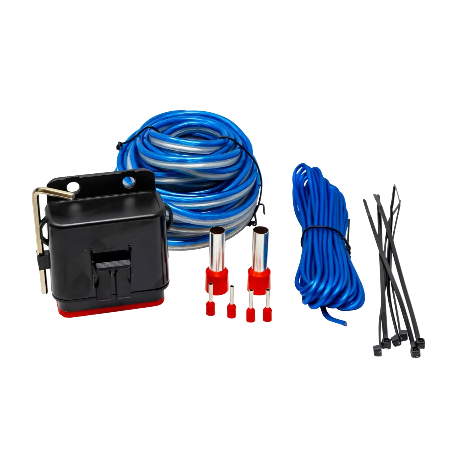 4 Gauge Complete Waterproof Amp Kit, 20ft. with RCA, Speaker Cable - CAKM42