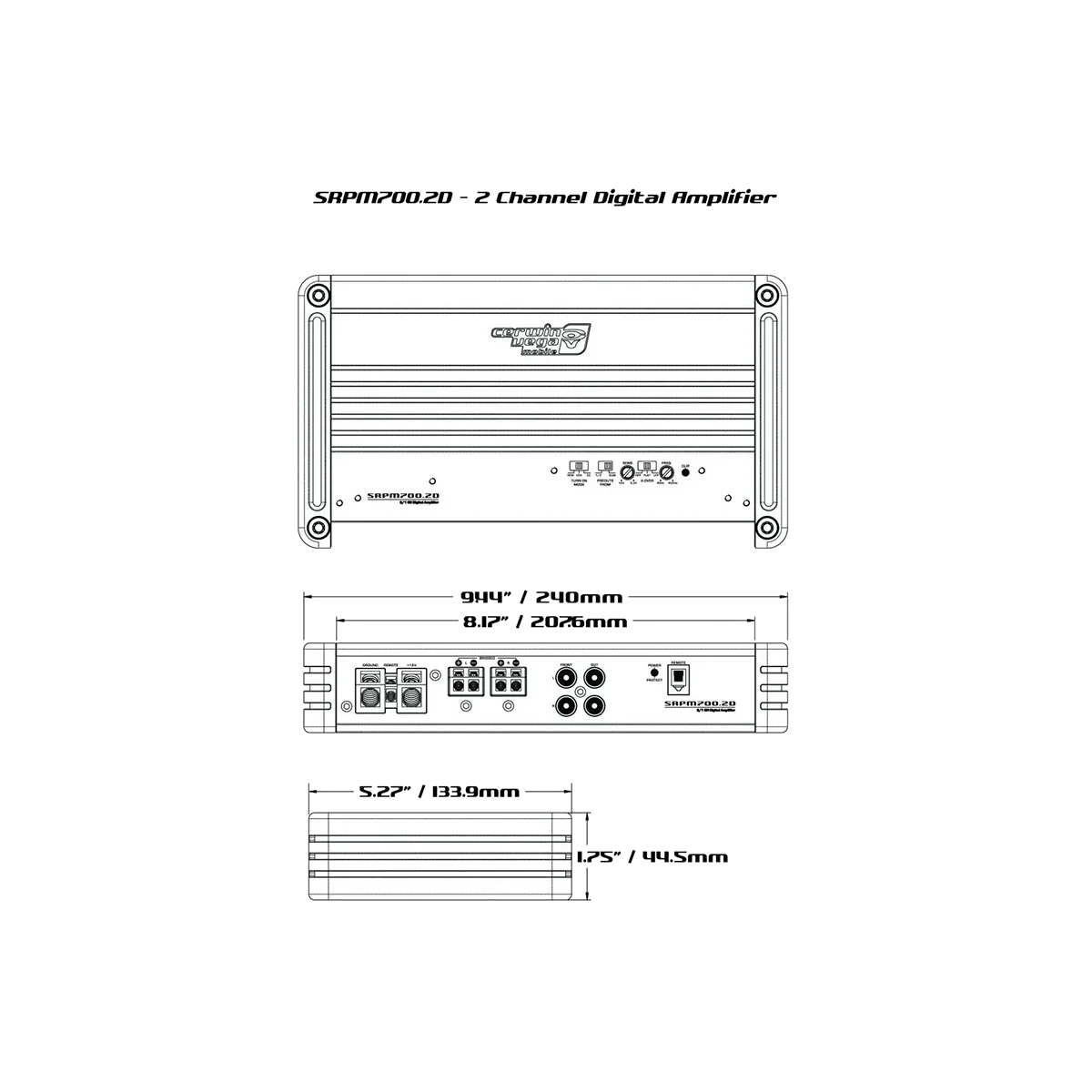 SRPM Stroker 2-Channel Full Range Class-D Amplifier - SRPM700.2D