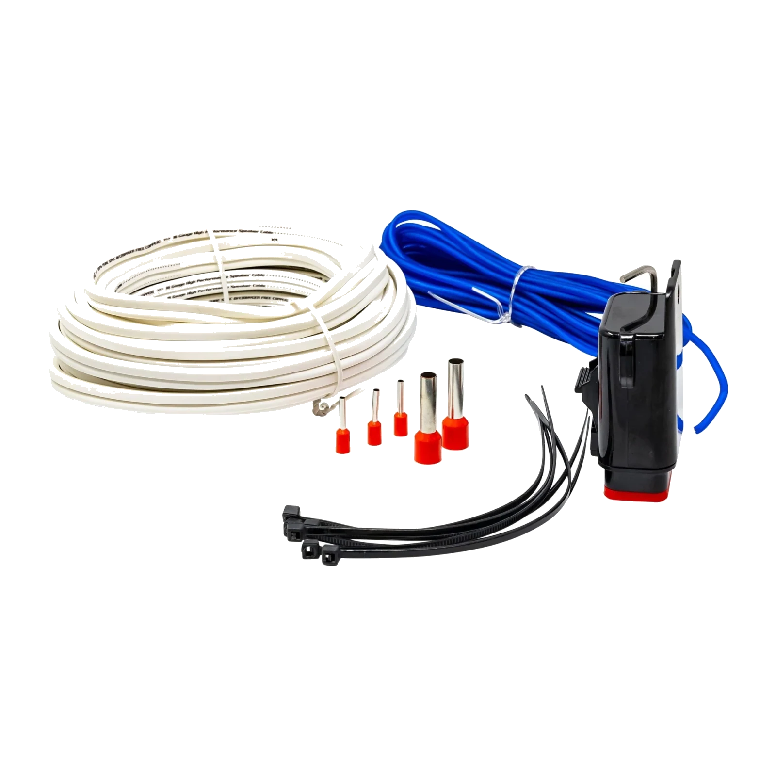 8 Gauge Complete Waterproof Amp Kit, 20ft. With RCA, Speaker Cable - CAKM82