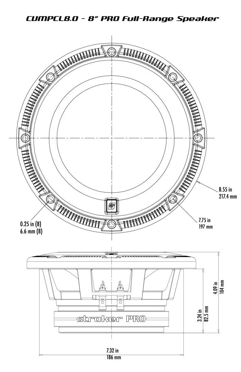 Stroker Pro 8" Full Range Speaker - CVMPCL8.0