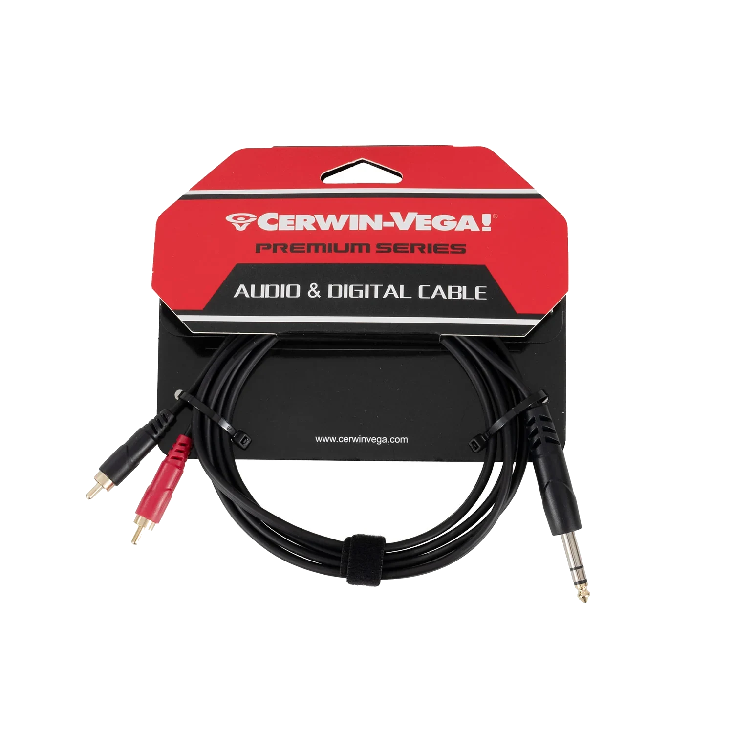 CBLDRCATRS6 - RCA DUAL MALE TO 1/4" MALE STEREO (6 FT)