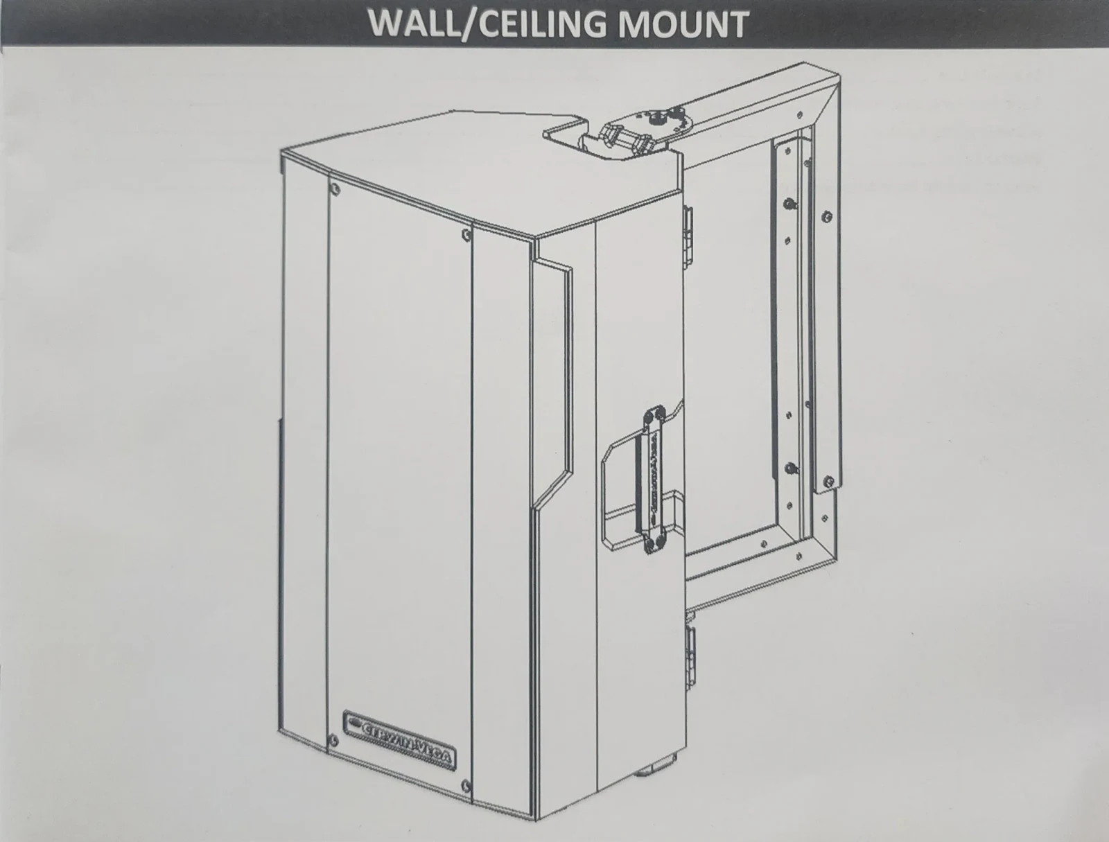 CVE Series PA Speaker Wall/Ceiling Mounting Bracket - HARP00110