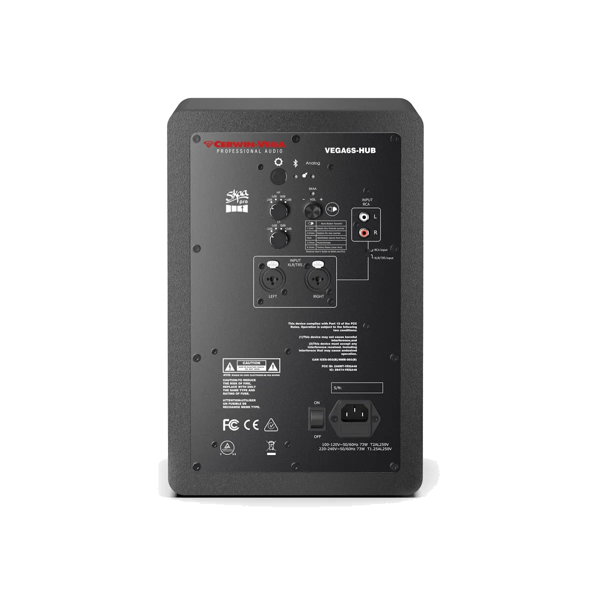 VEGA6SB-PR 6” 2-WAY STUDIO MONITOR PAIR (HUB/SAT)