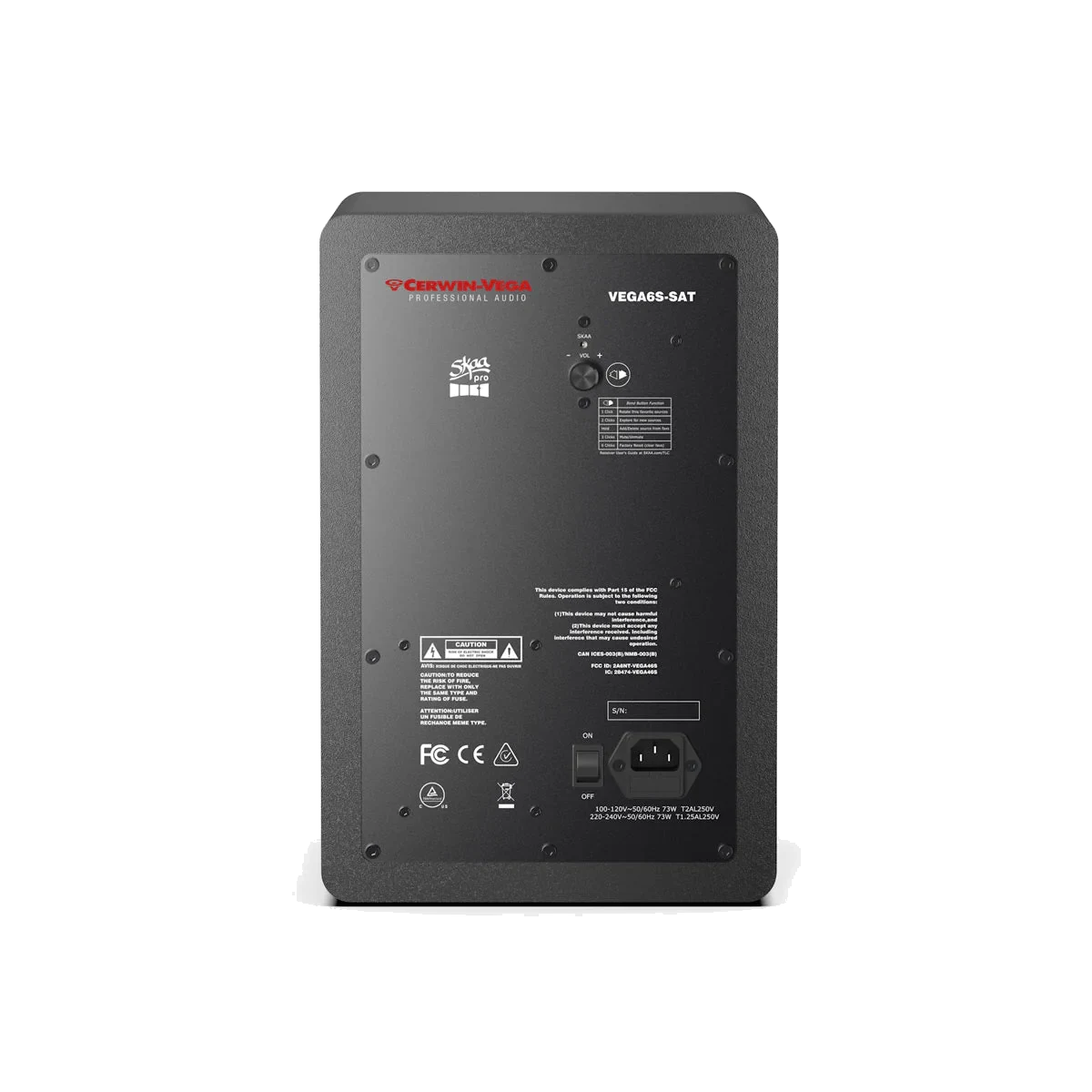 VEGA6SB-PR 6” 2-WAY STUDIO MONITOR PAIR (HUB/SAT)