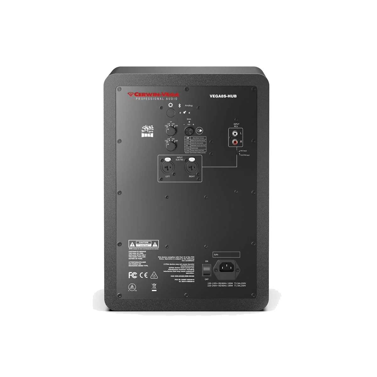 VEGA8SB-PR 8” 2-WAY STUDIO MONITOR PAIR (HUB/SAT)