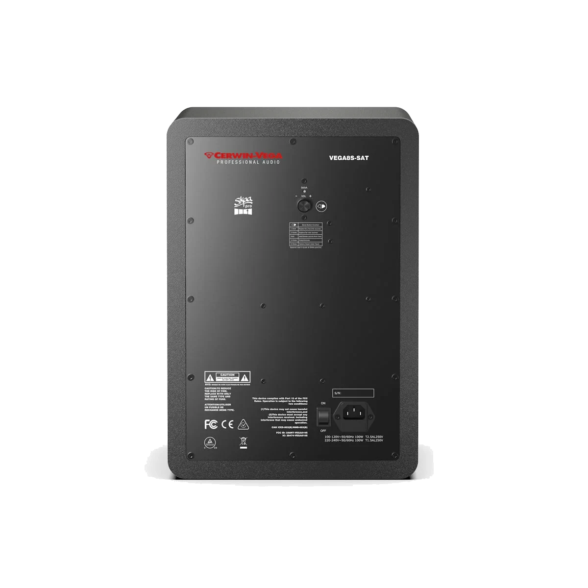 VEGA8SB-PR 8” 2-WAY STUDIO MONITOR PAIR (HUB/SAT)