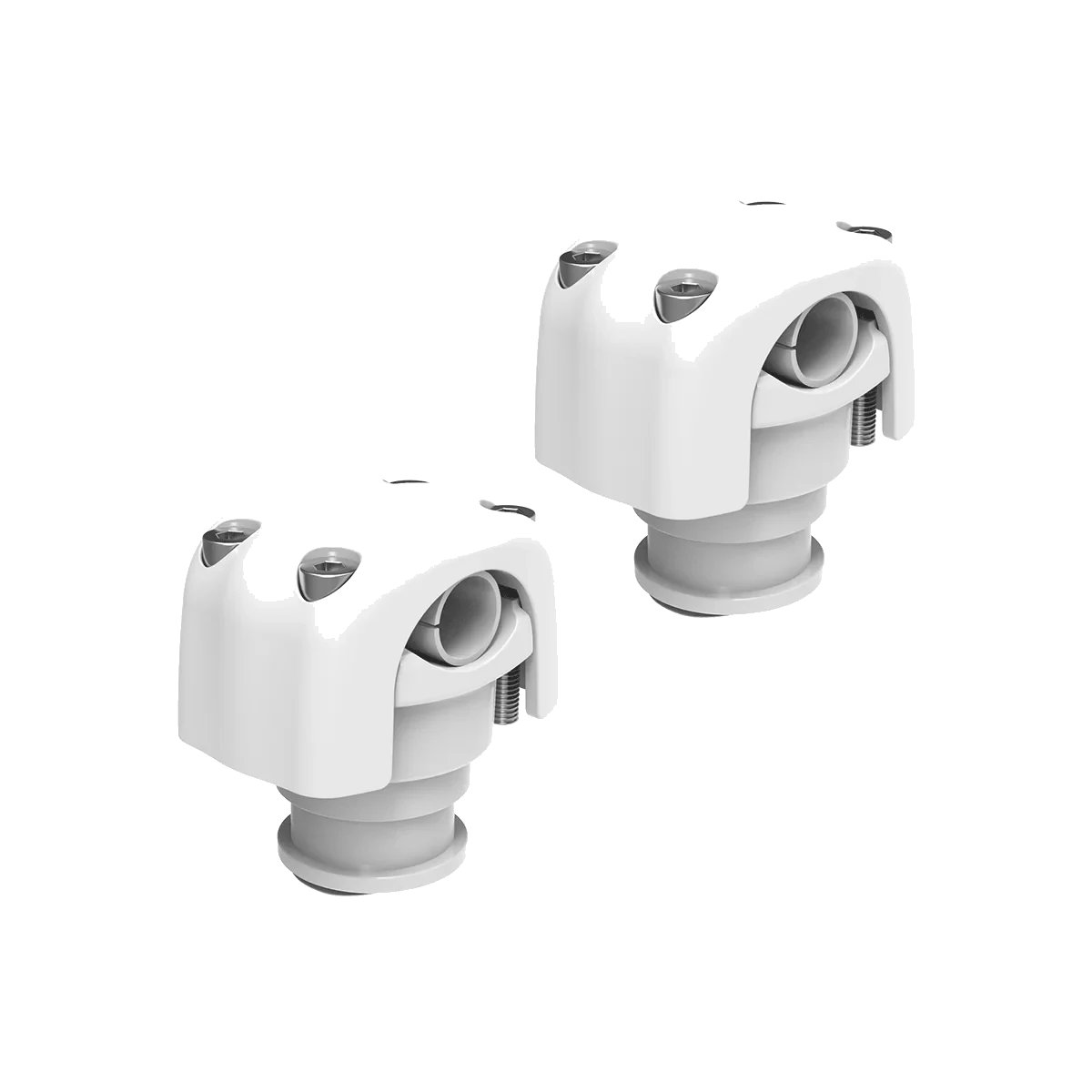 0.75"-1.75" Pod/Canister White Clamps (Pair) - CS75W