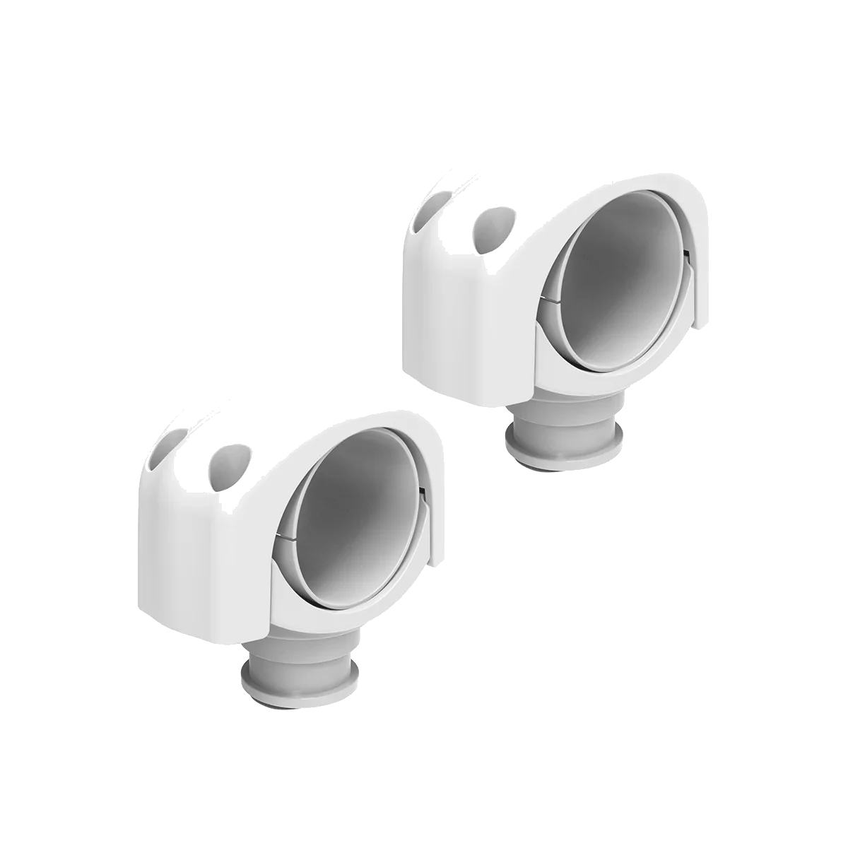 2.5"-3.25" Pod/Canister White Clamps (Pair) - CS25W