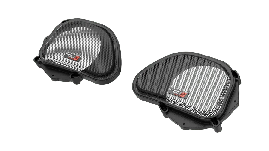 1998-2013 Harley Davidson® Road Glide Upper Fairing Speaker Grills w/Cerwin Vega Logo (Pair) - CDRG13