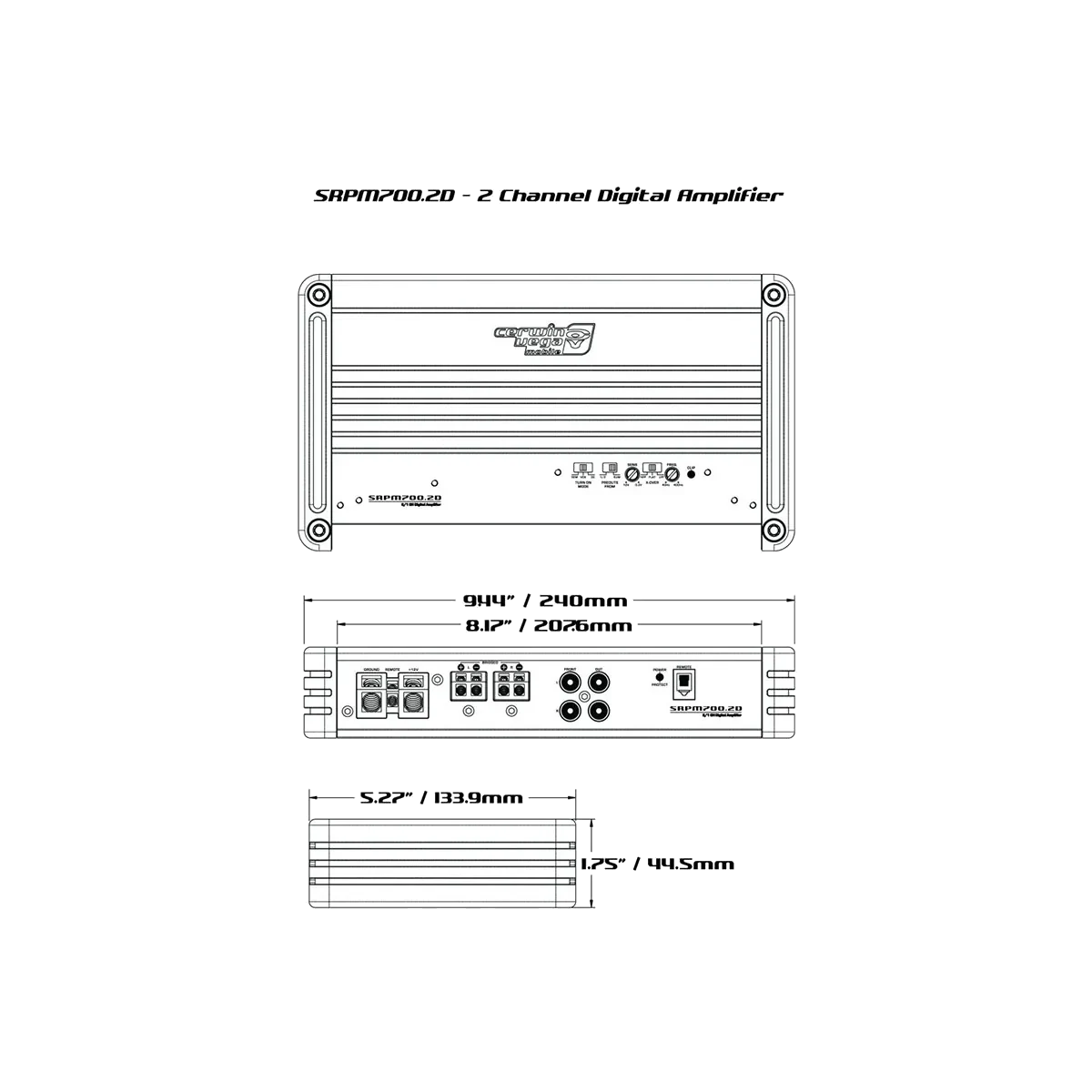 SRPM Stroker 2-Channel Full Range Class-D Amplifier - SRPM700.2DW