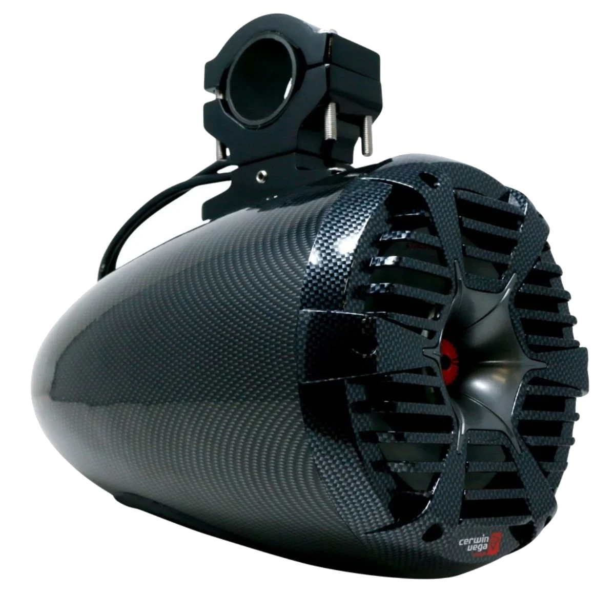 RPM STROKER Single 6.5" or 8" + 1" PRO Marine Tower Kit - Carbon Fiber/Black - 400W MAX / 200W RMS