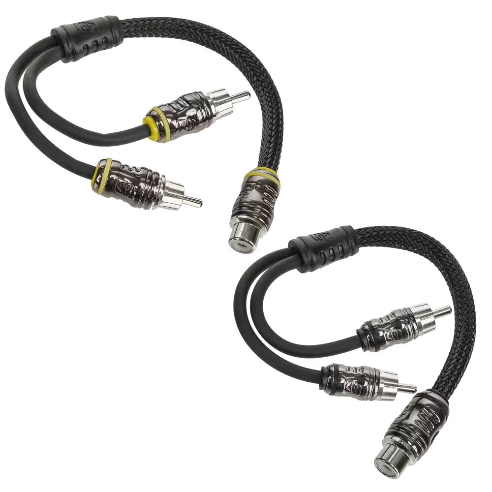 STROKER Series - 1 Female To 2 Male RCA Y Splitter (Pair) - RSY2M