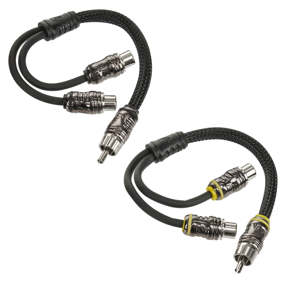 STROKER Series - 1 Male To 2 Female RCA Y Splitter (Pair) - RSY2F
