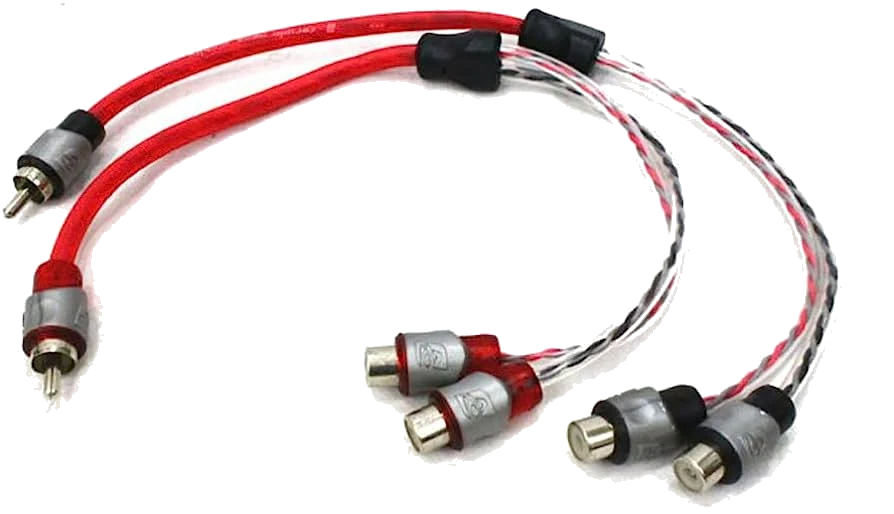 Vega Series - 1 Male To 2 Female RCA Y Splitter (Pair) - RVY2F