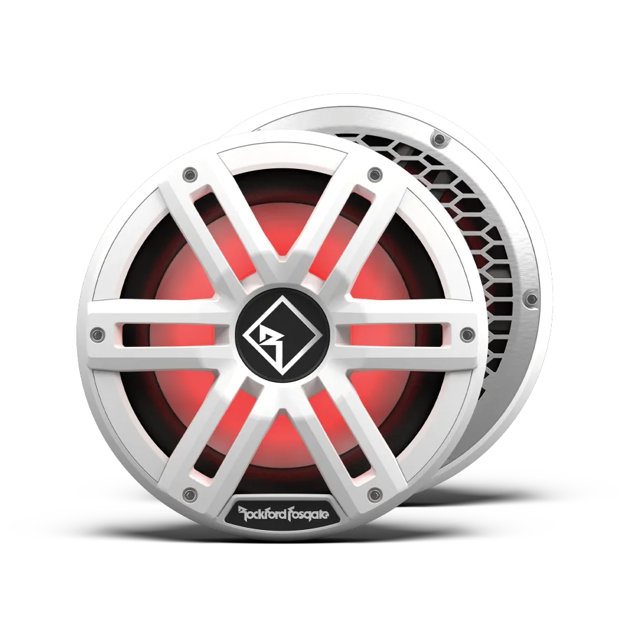 M2 10" DVC 4Ω Color Optix™ Infinite Baffle Marine Subwoofer: White Gen-2