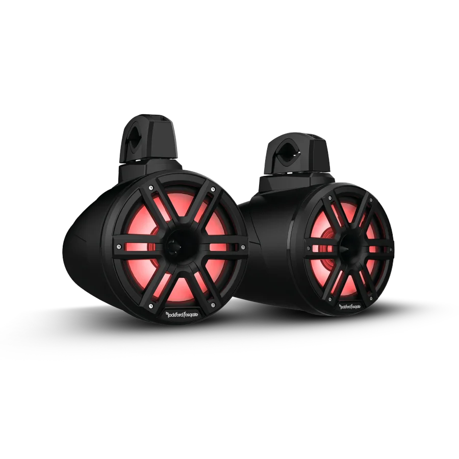 M2 8” Color Optix™ 2-Way Horn Loaded Wake Tower Speakers (pr) - Black