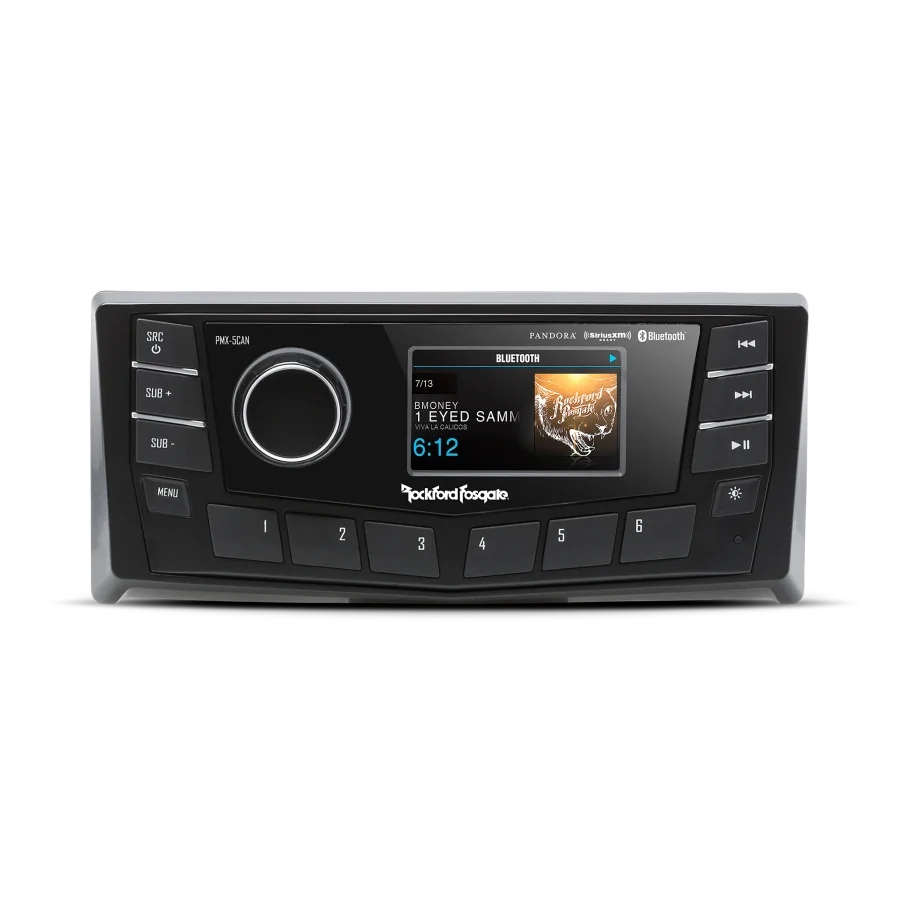 Marine AM/FM/WB Multi-Zone Digital Media Receiver 2.7" Display w/ CAN-bus