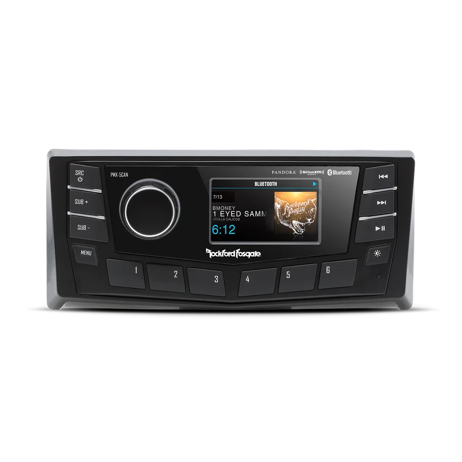 Marine AM/FM/WB Multi-Zone Digital Media Receiver 2.7" Display w/ CAN-bus