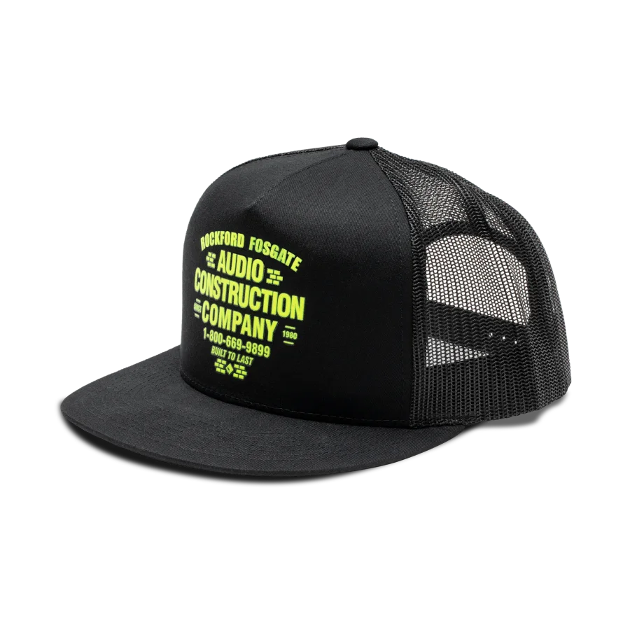 Black Snap-Flex Hat w/ Yellow Graphic