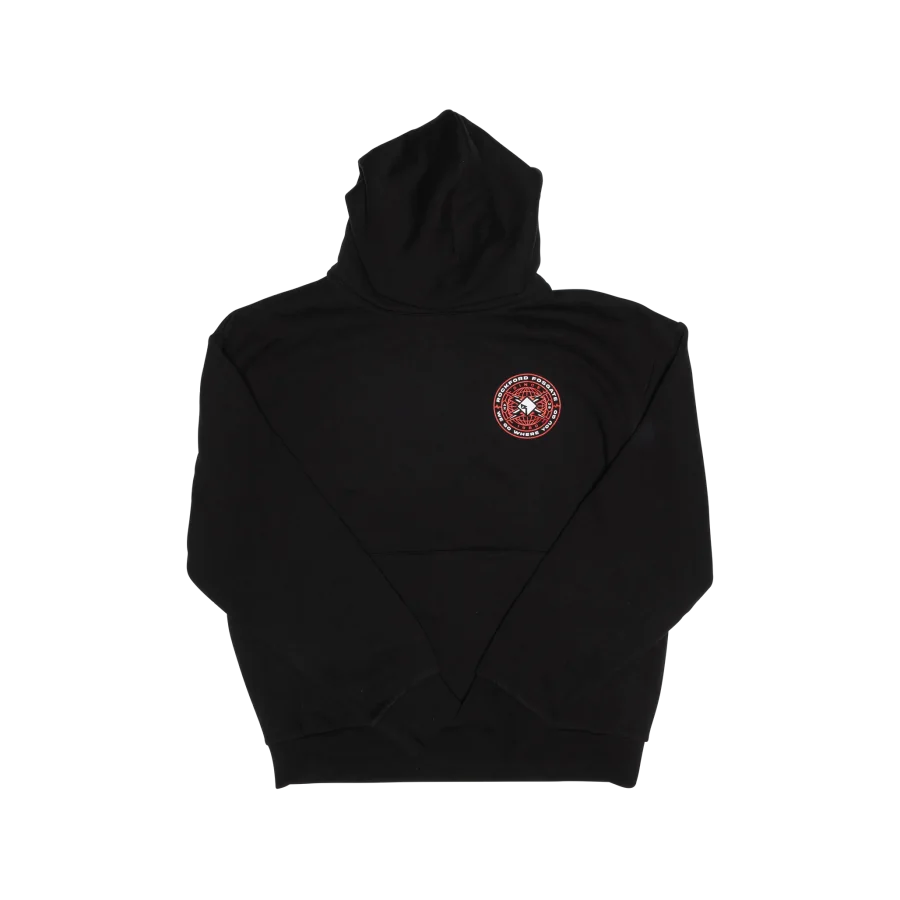 Black Hoodie Sweatshirt w/ Bolt Print: L