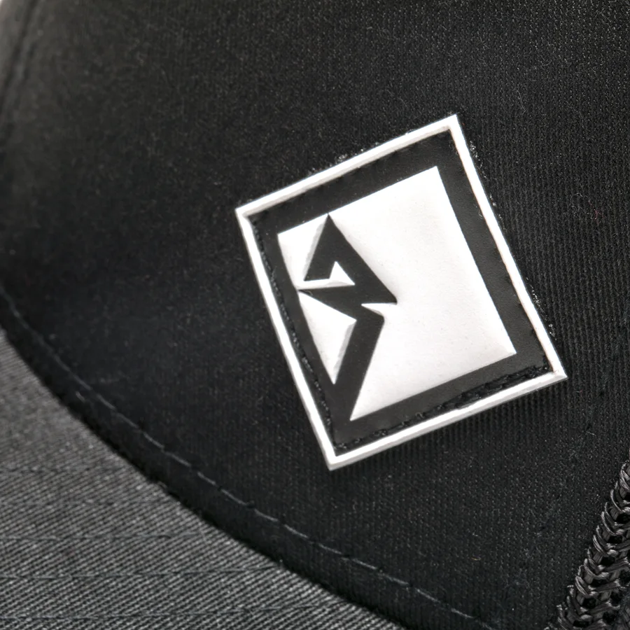 Black FlexFit Hat w/ White Rubber Diamond R Patch-L.XL