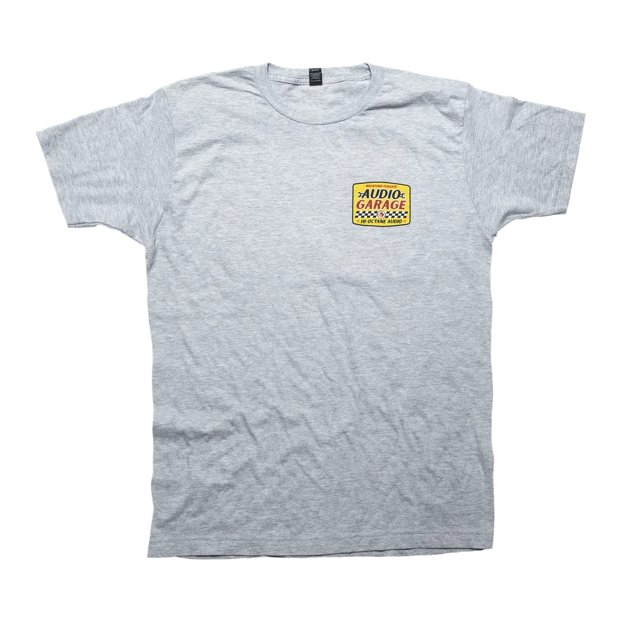 Gray T-Shirt w/ Audio Garage Graphic-XL