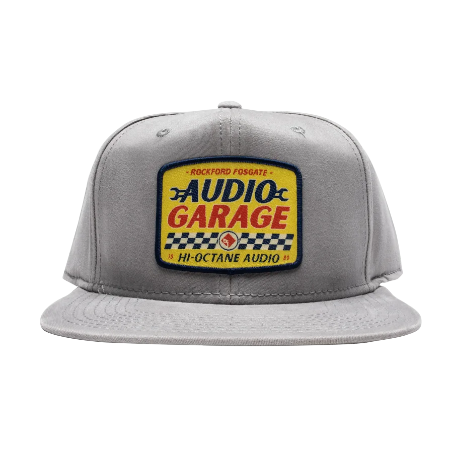 Gray Snapback FlexFit Hat w/ Audio Garage Graphic