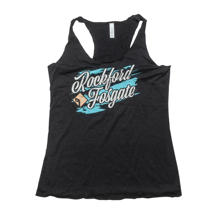 Black Ladies Tank Top w/ RF Design-S