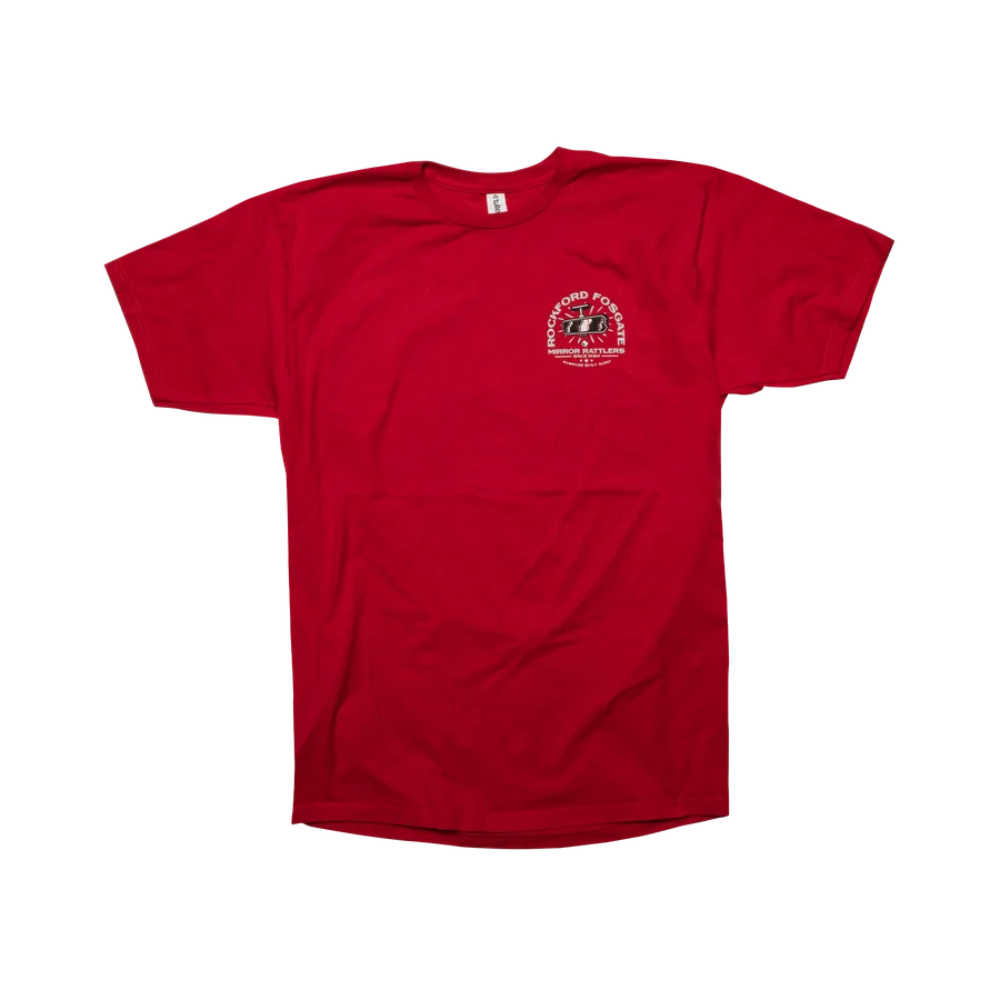 Red T-shirt w/ Mirror Rattlers RF graphic-M
