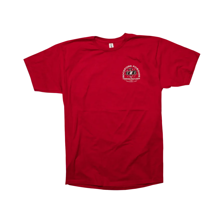 Red T-shirt w/ Mirror Rattlers RF graphic-L